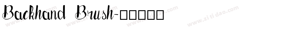 Backhand Brush字体转换